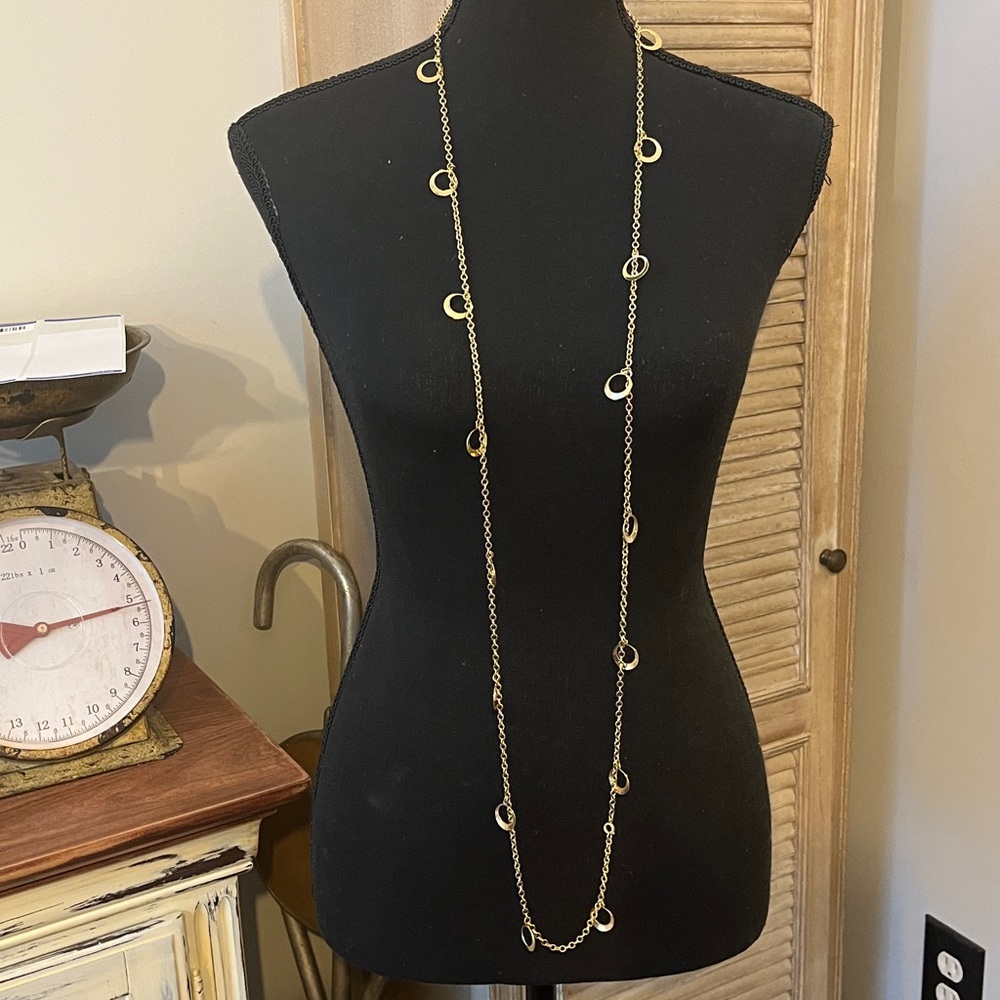 Long Gold Tone Necklace